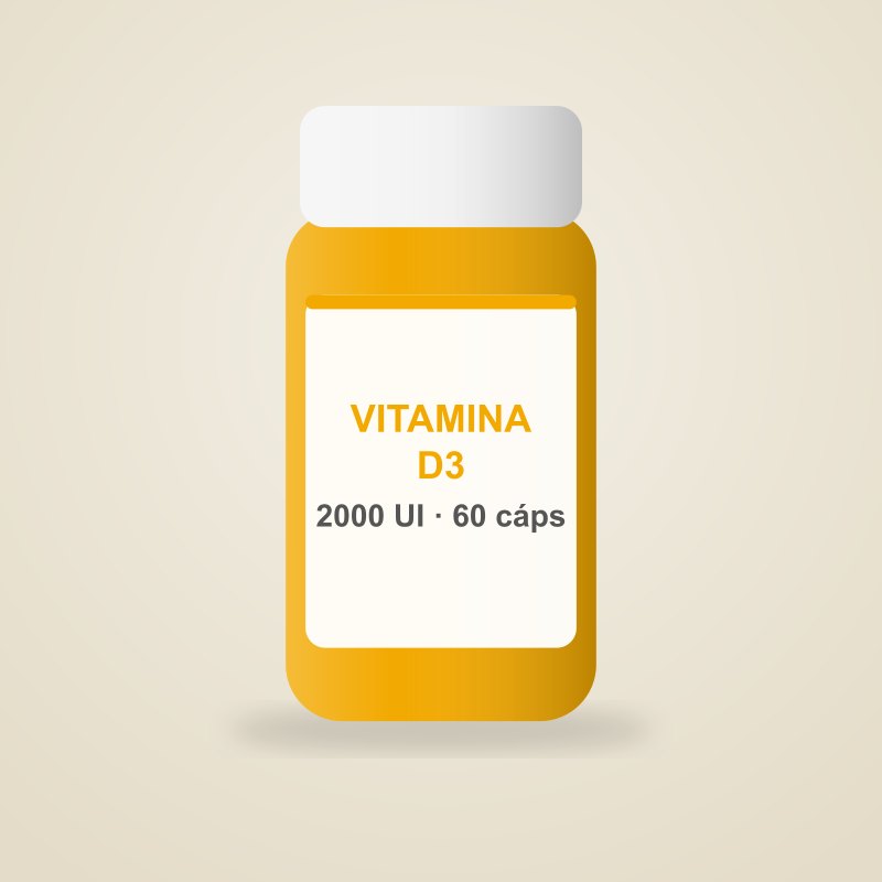Vitamina D3 2000 UI 60 cápsulas